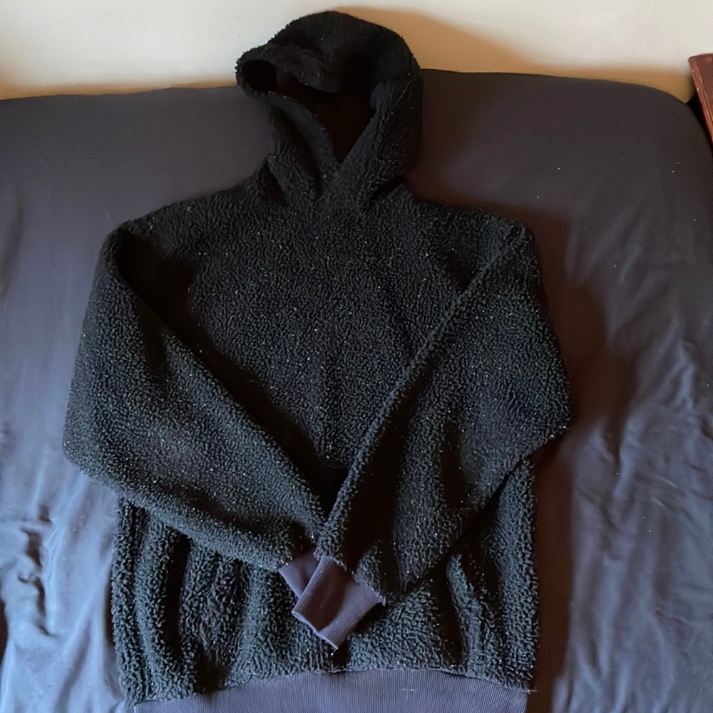 Mens Black Teddy Bear Hoodie - H&M